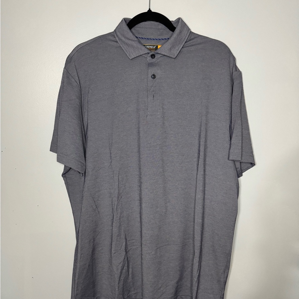 Daniel CREMIEUX Men's XL Heather Blue Polo Shirt